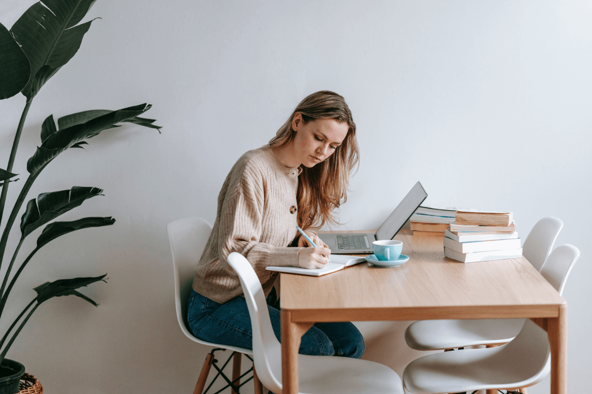 woman writing copy for an international audience